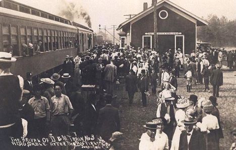 Oscoda, MI depot after fire